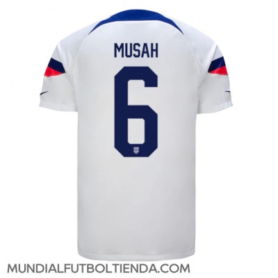 Camiseta Estados Unidos Yunus Musah #6 Primera Equipación Replica Mundial 2022 mangas cortas